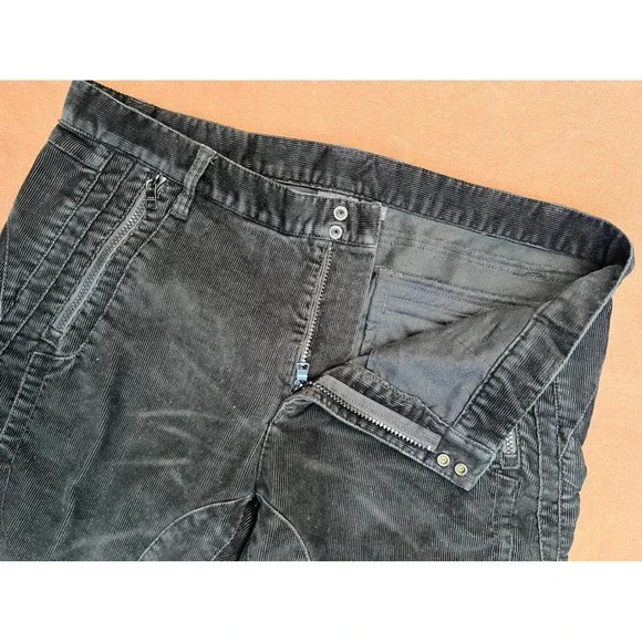 Armani Exchange Mens Black Corduroy Moto Biker Pants Zipper Detail Size 34 - Picture 3 of 8